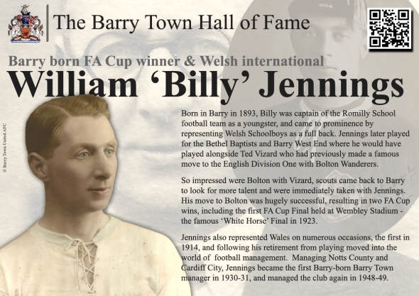 Barry Town Hall of Fame Inductee, Class of 2014; Billy Jennings